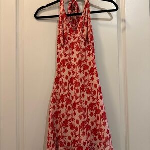 Princess Polly Red and Pink Floral Dress